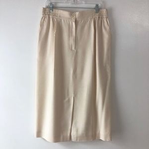 Vintage Silk Midi Skirt